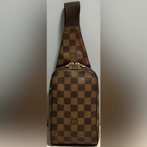 Louis Vuitton Geronimos Damier Ebene Bag in Coated Canvas